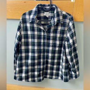 LLBean relaxed fit medium weight flannel button down.